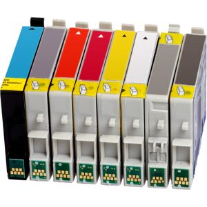 compatible 8 Ampertec Tinten ersetzt Epson T0540-549  7-farbig+gloss enhancer