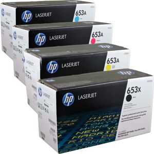 4 HP Toner CF320X-CF323A  653X  653A  Multipack BK C M Y  4-farbig original