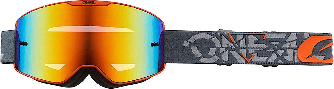 Oneal B-20 Strain V.22 Motocross Brille - Grau Orange - Einheitsgröße - unisex