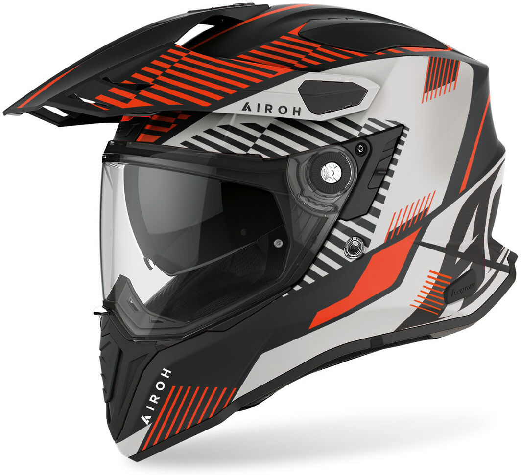 Airoh Commander Boost Motocross Helm - Schwarz Orange - M - unisex