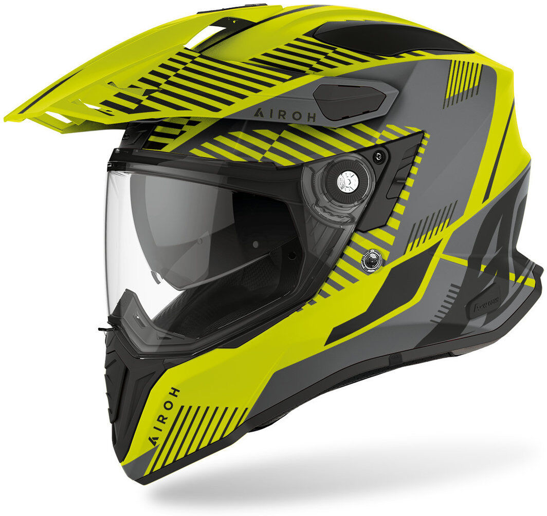 Airoh Commander Boost Motocross Helm - Gelb - M - unisex