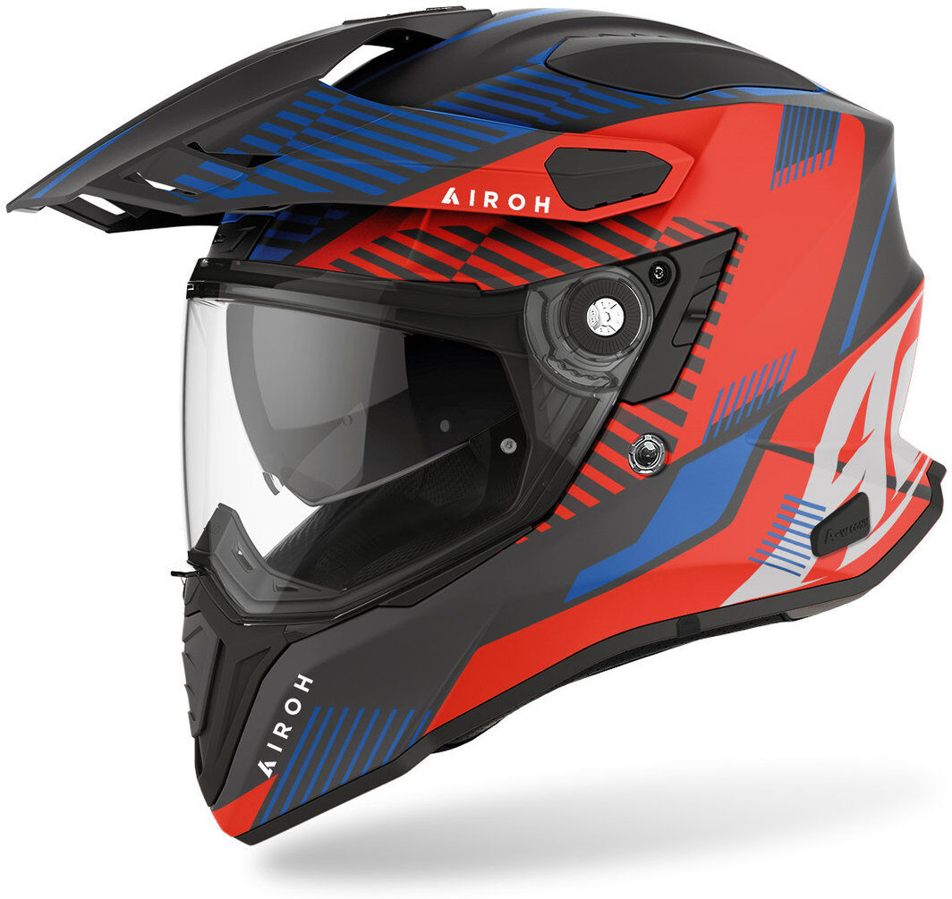 Airoh Commander Boost Motocross Helm - Rot Blau - M - unisex