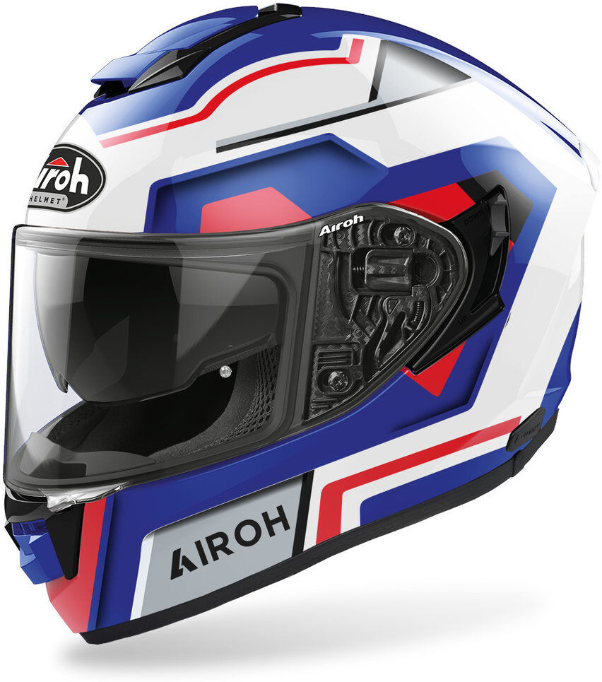 Airoh ST.501 Square Helm - Weiss Rot Blau - M - unisex