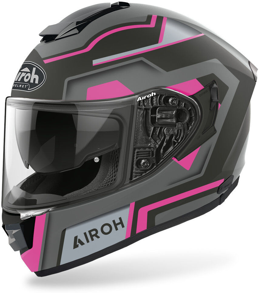 Airoh ST.501 Square Helm - Schwarz Pink - M - unisex