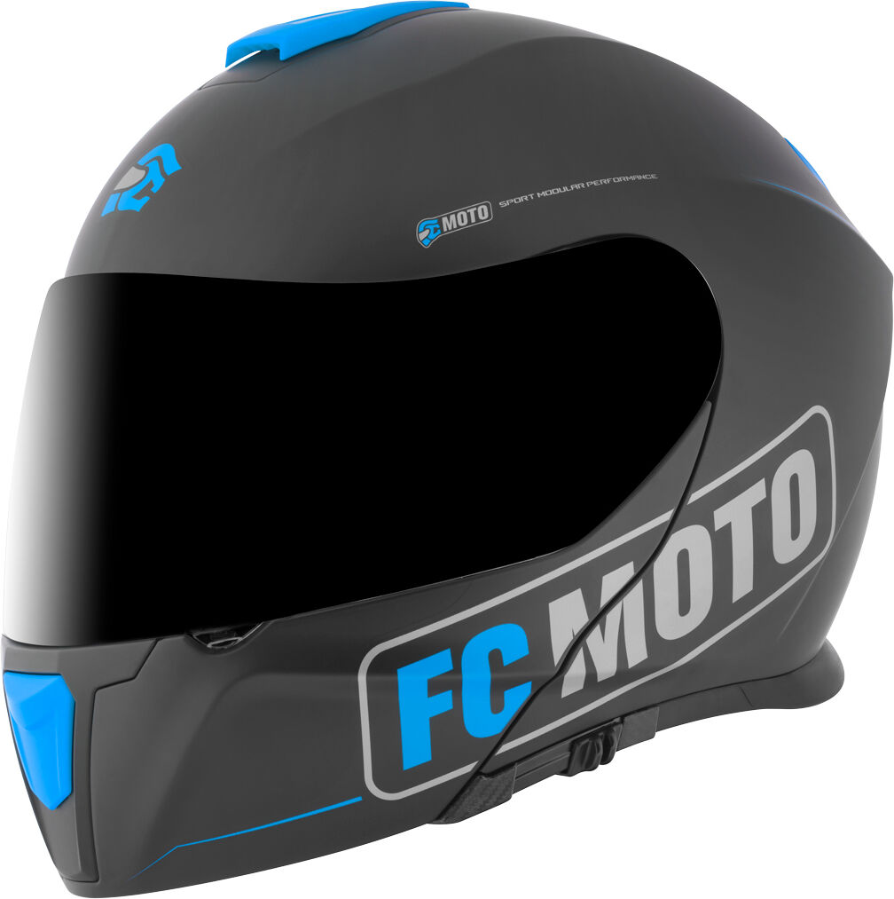 FC-Moto Novo Straight Klapphelm - Schwarz Blau - 2XL - unisex