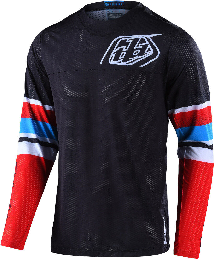 Troy Lee Designs GP Air Gear Warped Motocross Jersey - Schwarz Rot - 2XL - unisex