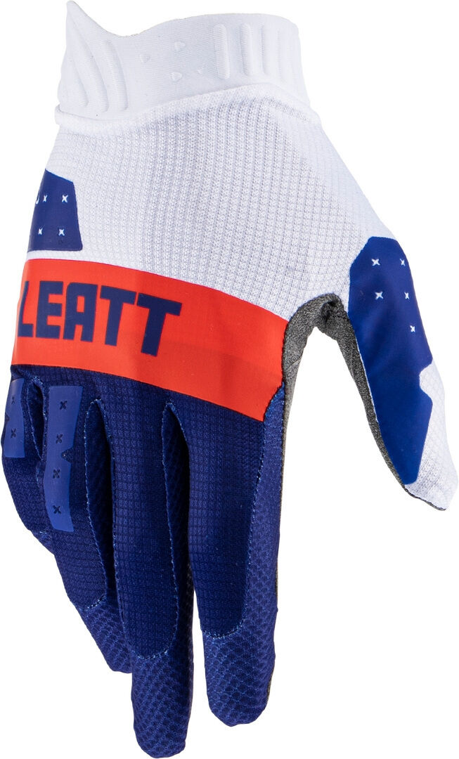 Leatt 1.5 GripR Motocross Handschuhe - Weiss Rot Blau - L - unisex