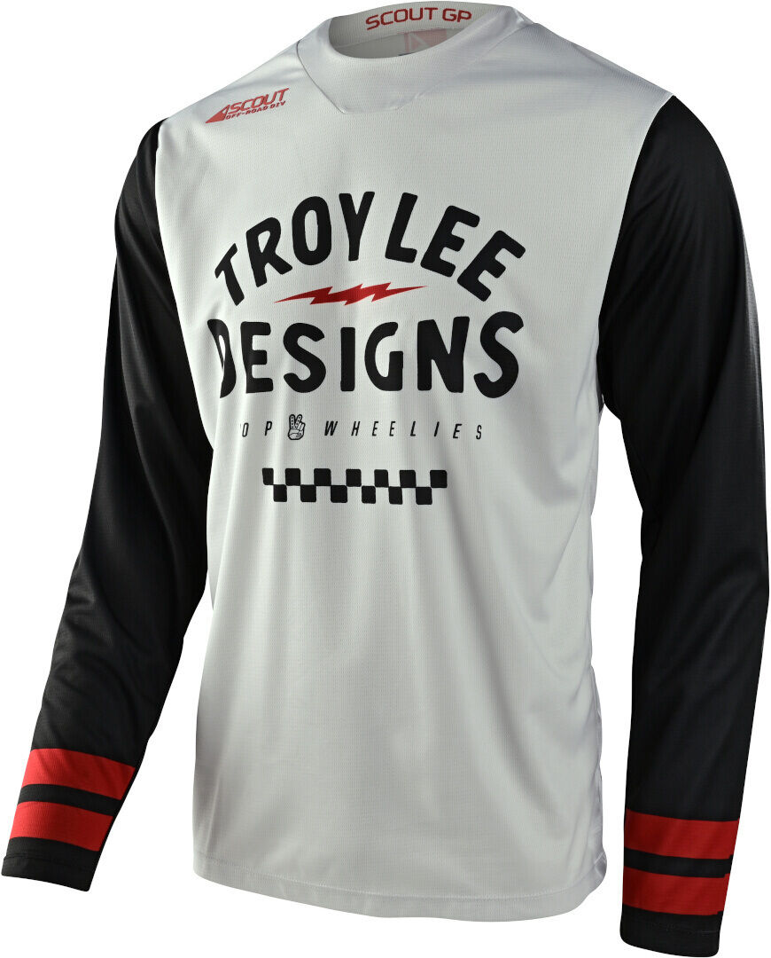 Troy Lee Designs Scout GP Ride On Motocross Jersey - Grau Weiss - M - unisex