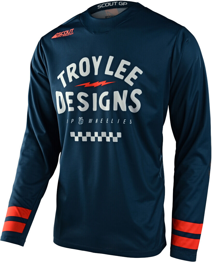 Troy Lee Designs Scout GP Ride On Motocross Jersey - Blau Orange - M - unisex