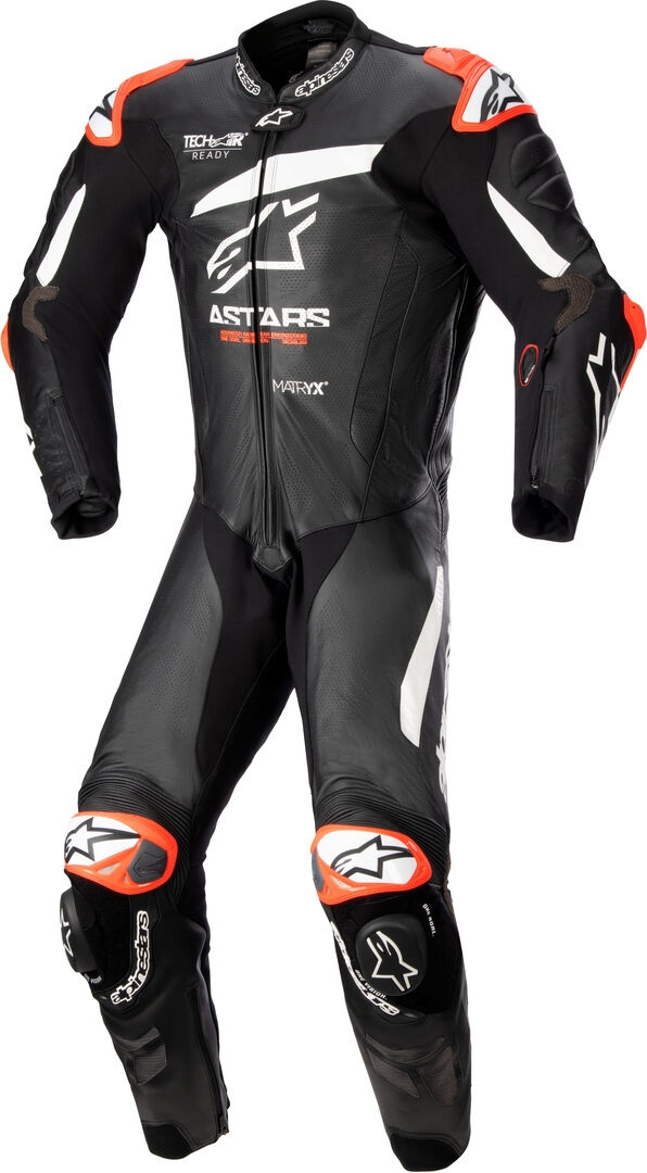 Alpinestars GP Plus V4 1-Teiler Motorrad Lederkombi - Schwarz Weiss - 52 - unisex