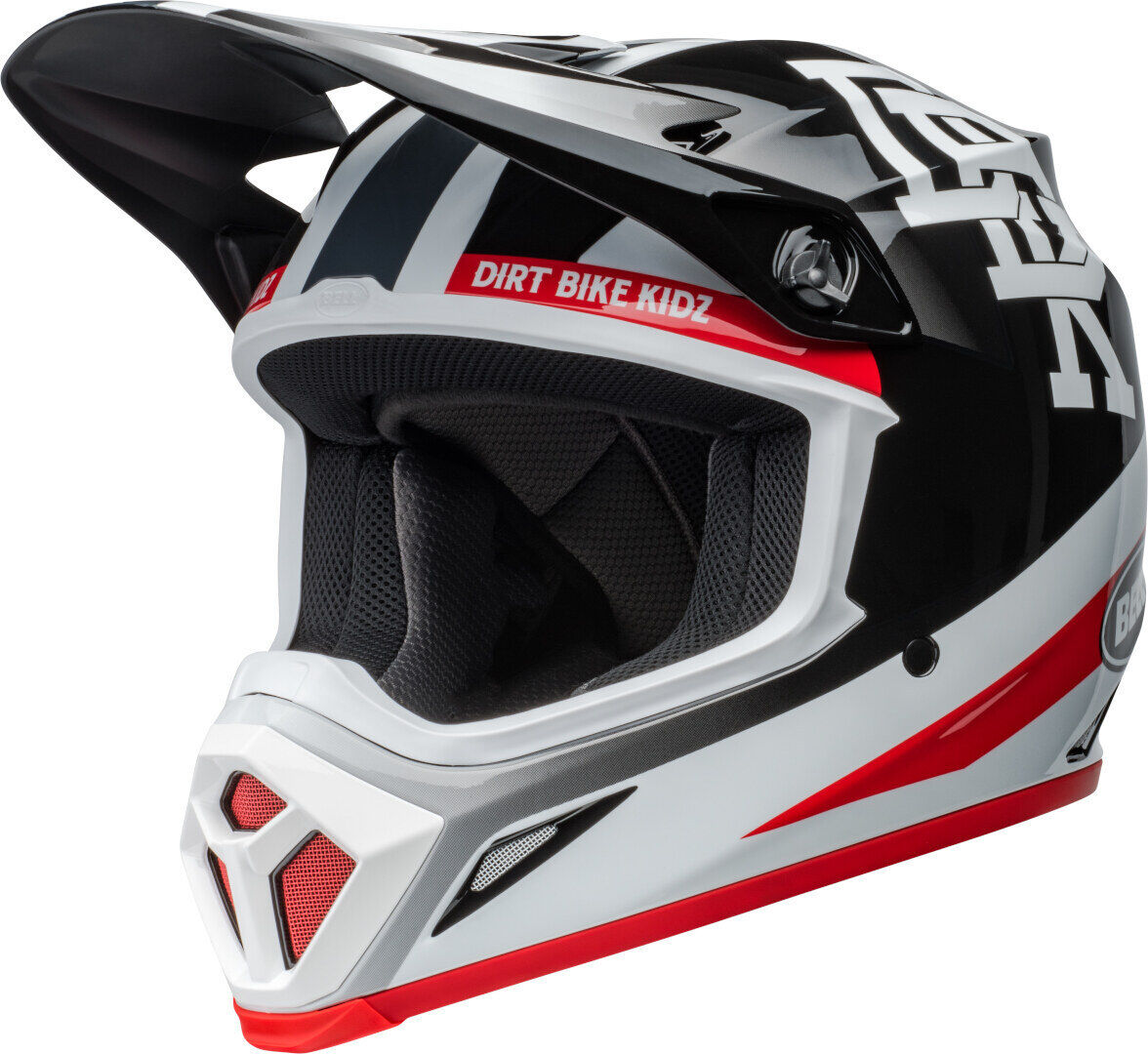 Bell MX-9 MIPS Twitch DBK 24 Motocross Helm - Schwarz Weiss Rot - M - unisex