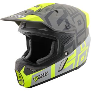 FC-Moto Merkur Flex Motocross Helm - Schwarz Gelb - M - unisex