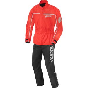 FC-Moto Urban Rain Kit 2-Teiler Motorrad Regenkombi - Schwarz Rot - L - unisex