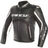 Dainese Misano D-Air Airbag Motorrad Lederjacke - Schwarz Weiss - 50 - unisex