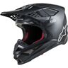 Alpinestars Supertech S-M8 Solid Motocross Helm - Schwarz Weiss - XL - unisex