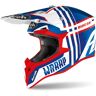 Airoh Wraap Broken Jugend Motocross Helm - Rot Blau - S - unisex