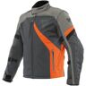 Dainese Ranch Tex Motorrad Textiljacke - Schwarz Grau Orange - 52 - unisex