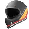 Bogotto FF980 EX-R Caferacer Cross Helm - Schwarz Rot Gelb - XL - unisex