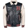 Helstons Cheyenne Motorrad Lederjacke - Blau Beige - L - unisex