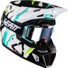 Leatt 8.5 Tiger Motocross Helm mit Brille - Schwarz Weiss Rot Grün - M - unisex