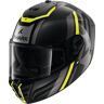 Shark Spartan RS Shawn Carbon Helm - Schwarz Grau Gelb - 2XL - unisex