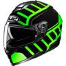 HJC C70N Holt Helm - Schwarz Grün - XS 54 55 - unisex