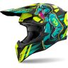 Airoh Wraaap Cyber Motocross Helm - Blau Gelb - XL - unisex