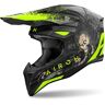 Airoh Wraaap Darkness Motocross Helm - Schwarz Gelb - XL - unisex