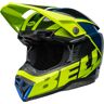 Bell Moto-10 Spherical Sliced Motocross Helm - Schwarz Blau Gelb - XL - unisex