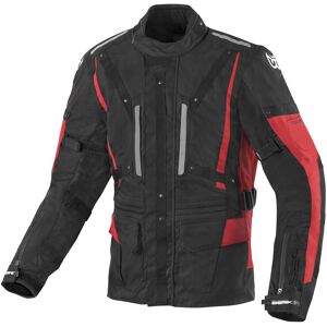 Berik Spencer wasserdichte Motorrad Texiljacke - Schwarz Rot - 52 - unisex