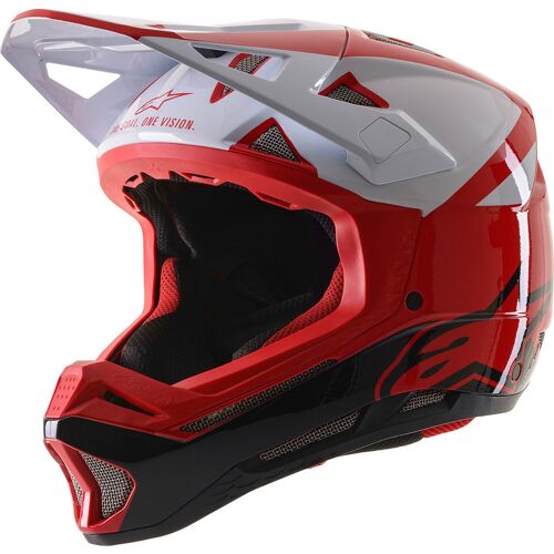 Alpinestars Missile Pro Cosmos Downhill Helm – Weiss Rot – L – unisex