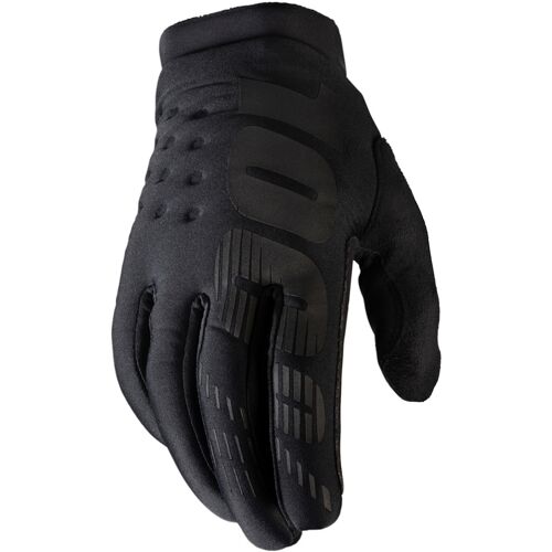 100% Brisker Jugend Fahrrad Handschuhe – Schwarz – M – unisex