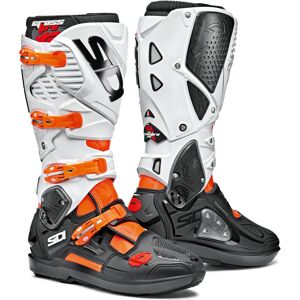 Sidi Crossfire 3 SRS Motocross Stiefel - Schwarz Weiss Orange - 42 - unisex