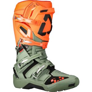 Leatt Moto 5.5 Flexlock Enduro Motocross Stiefel - Grün Orange - 45 46 - unisex