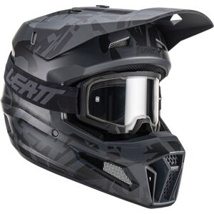 Leatt 3.5 Stealth Jugend Motocross Helm - Schwarz - M - unisex