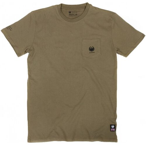 Merlin Walton Pocket T-Shirt – Grün Braun – 2XL – unisex