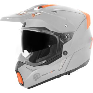 FC-Moto Merkur Pro Straight Enduro Helm - Grau - M - unisex