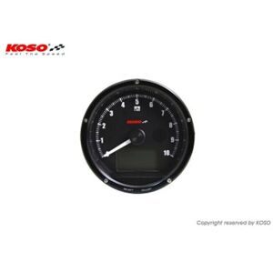 KOSO Tachometer und Tachometer Schwarzes Gesicht max 10000 U/min // max 360km/h (mit Schaltlicht) - schwarz -  - unisex