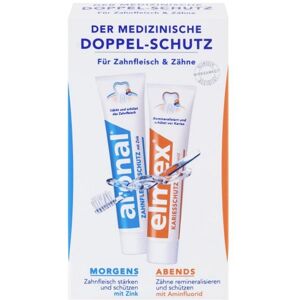 aronal und elmex Doppel-Schutz Zahnpasta Reiseset 2X12 ml