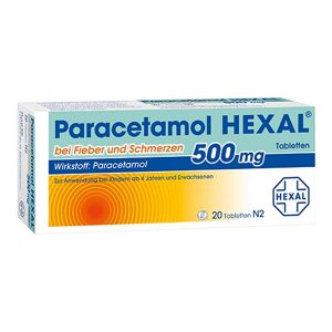 PARACETAMOL 500 mg HEXAL b.Fieber u.Schmerzen Tab. 20 St