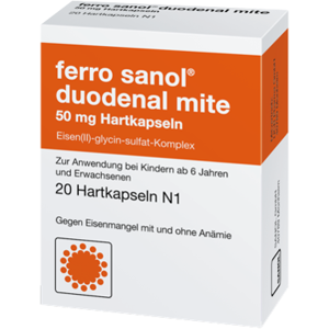 FERRO SANOL duodenal mite 50 mg magensaftr.Hartk. 20 St