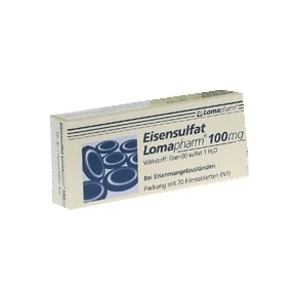 EISENSULFAT Lomapharm 100 mg Filmtabletten 20 St