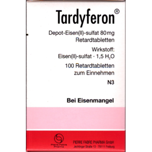 TARDYFERON Depot-Eisen(II)-sulfat 80 mg Retardtab. 100 St