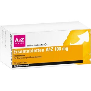 EISENTABLETTEN AbZ 100 mg Filmtabletten 50 St