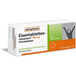 EISENTABLETTEN-ratiopharm 100 mg Filmtabletten 50 St