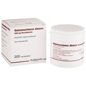 CALCIUMCARBONAT ABANTA 500 mg Kautabletten 200 St