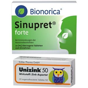 Sinupret Forte Dragees + Unizink 50 20+50 St