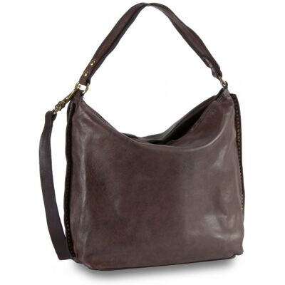 Campomaggi Shoulder bag large cow+studs-p/d* C022280ND X0007-grigio Damen Campomaggi Shoulder bag large cow+studs-p/d* C022280ND X0007-grigio Damen