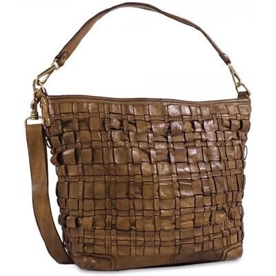 Campomaggi Edera Shoulder Bag multi woven-military Damen Campomaggi Edera Shoulder Bag multi woven-military Damen