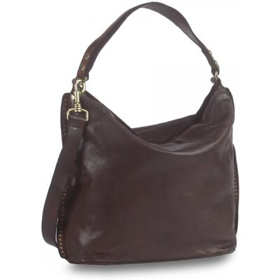 Campomaggi Shoulder bag large cow+studs-p/d* C022280ND X0007-moro Damen Campomaggi Shoulder bag large cow+studs-p/d* C022280ND X0007-moro Damen